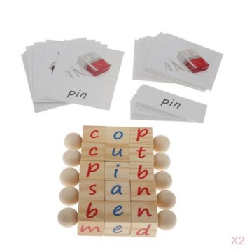 10 partii Montessori fonetyczne z kartami alfabetu manipulacyjnego dla dzieci