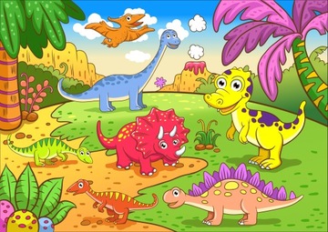 FOTOTAPETA 3D BAJKA DINOZAURY