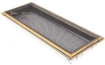 Kratka wentylacyjna RETRO 16x45cm złota patyna
