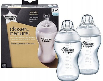 TOMMEE TIPPEE БУТЫЛКА 340 мл + соска 3 мес+