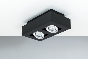 НАКЛАДНОЙ СВЕТОДИОДНЫЙ ПОТОЛОЧНЫЙ СВЕТИЛЬНИК, ЧЕРНЫЙ 2xGU10 EDO