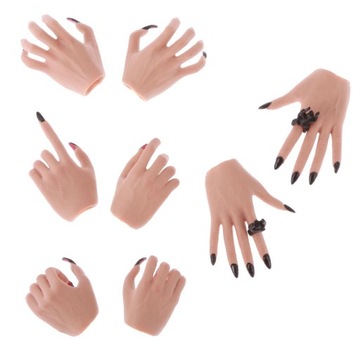 2 модели когтей в масштабе 1/6 для женщин ростом 12 дюймов.