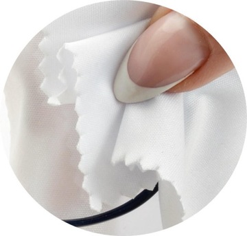 Белая ткань для мониторов очков из микрофибры