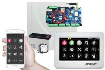 SYSTEM ALARMOWY ALARM DO DOMU ROPAM WI-FI SMS APP APLIKACJA POLSKI DOTYKOWY