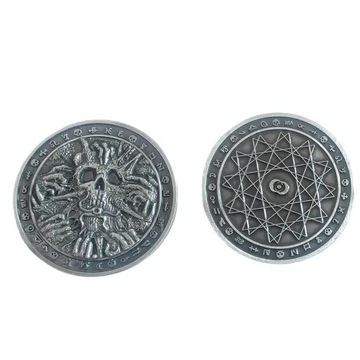 WIECZNE PRZEKLEŃSTWO - SREBRNA METALOWA MONETA 1 SZT LARP RPG