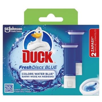 DUCK Fresh discs, krążki żelowe 12krążków Blue- zapas