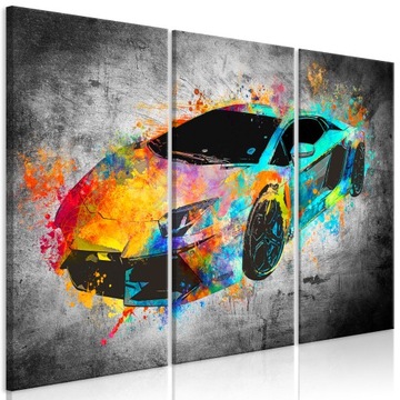 OBRAZ KOLOROWY SAMOCHÓD AUTO 120x80 i-A-0168-b-e