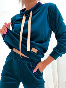 LOVELY ЖЕНСКИЙ ВЕЛЮРОВЫЙ СПОРТИВНЫЙ КОМПЛЕКТ ПРЕМИУМ ПОЛЬСКИЕ ЦВЕТА ПРОДУКТА - S