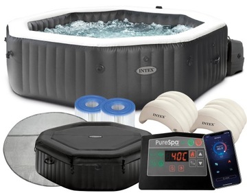 Basen z hydromasażem spa ogrodowe Intex 28462 generator chloru dysze wodne