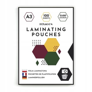 Folia Laminacyjna A3 80 MIC 100szt DO LAMINOWANIA