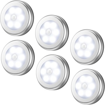 6xBATERIE LAMPKA CZUJNIKEM RUCHU BEZPRZEWODOWA LED