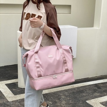 БОЛЬШАЯ ЖЕНСКАЯ СУМКА ДЛЯ ЗАЛА РОЗОВАЯ