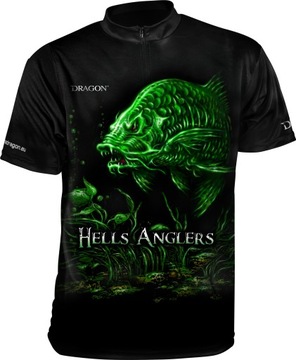 T-Shirt Dragon Hells Anglers z Zamkiem KARP XXXL