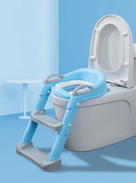 ТУАЛЕТ КРЫШКА ДЛЯ УНИТАЗА С ДЕТСКОЙ ЛЕСТНИЦОЙ, НЕСКОЛЬЗЯЩИМ СИДЕНЬЕМ, ПОДНОГКОЙ