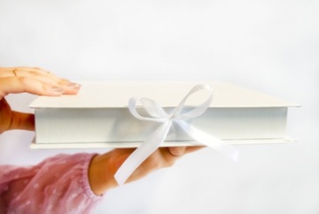 Pudełko na zdjęcia album foto książkę białe