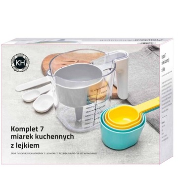 Набор кухонных мерных стаканчиков с воронкой и кувшином Кён.