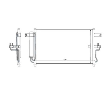 CHLADIČ KLIMATIZACE HYUNDAI ACCENT 3/5D 01.00-
