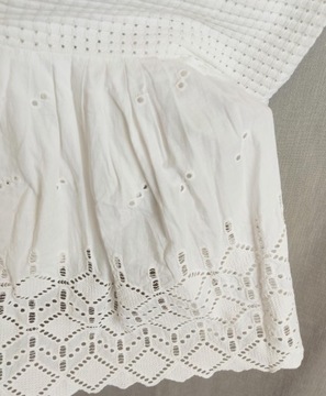 Piękna bluzka damska biała tunika letnia koronka M/L