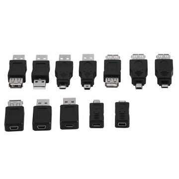 Opakowanie 12 szt. Adapterów USB2.0 Micro/Mini męskich żeńskich konwerterów C