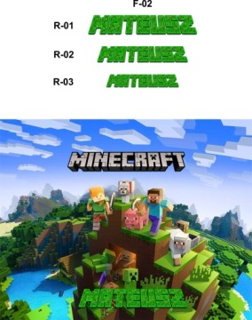 Пазл MINECRAFT + Имя ребенка 252 EL - Коробка