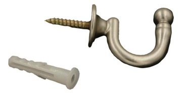 Мини-крючок для крепления штор САТИН ХРОММАТ.