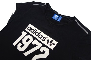 ADIDAS ORIGINALS Damski Czarny T-shirt Bluzka Logo M 38 L 40