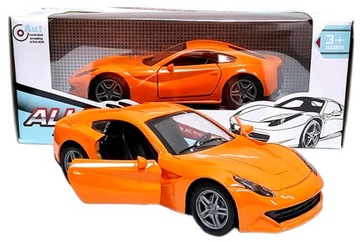 Model zabawka SAMOCHÓD metalowy autko z napędem Ferrari F12 Pomarańcz 12cm