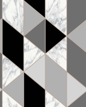Tapeta na ścianę 3D trójkąty geometryczna modna