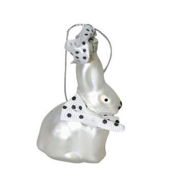 КУЛОН ИЗ БЕЛОГО СТЕКЛА КРОЛИКА