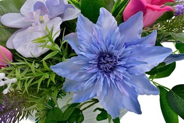 КОМПОЗИЦИЯ КЛАДБИЩЕ ДЕКРЕАЦИЯ ЦВЕТЫ ИСКУССТВЕННЫЕ ЛИСТЬЯ РОЗА ОРХИДЕЯ