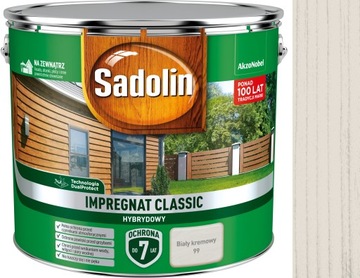 SADOLIN CLASSIC IMPREGNAT 9L BIAŁY KREMOWY