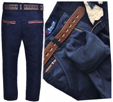 TAKO Spodnie CHINOS ocieplane polarem GRANAT (110 116 128 134 140 146)r 122