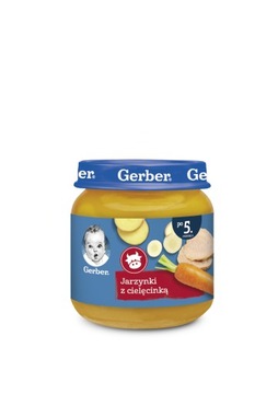 GERBER obiadek jarzynki z cielęcinką 125g