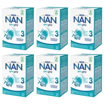 NESTLE NAN OPTIPRO 3 mleko modyfikowane 6x650g