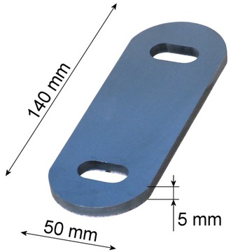 Marka montażowa, blacha montażowa 140x50x5 mm