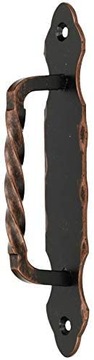 ANTABA UCHWYT DRZWIOWY KUTY CZARNY 190 mm RETRO
