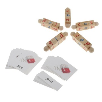 10 partii Montessori fonetyczne z kartami alfabetu manipulacyjnego dla dzieci