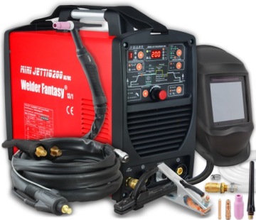 Spawarka TIG MINI JET 200 AC/DC przyłbica 990T
