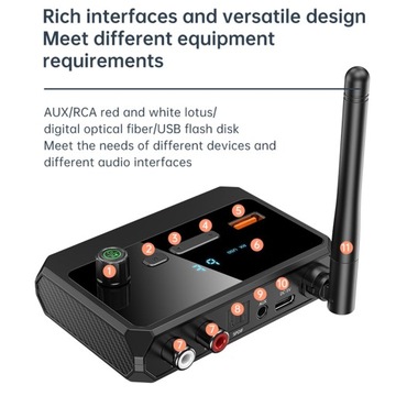 Аудиоресивер HiFi Sound без задержек 3,5 мм AUX RCA