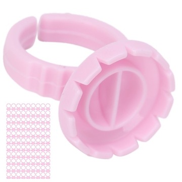 100 ШТ. ОДНОРАЗОВАЯ КОЛЬЦЕВАЯ СТАЧКА ДЛЯ КЛЕЯ ДЛЯ НАРАЩИВАНИЯ РЕСНИЦ