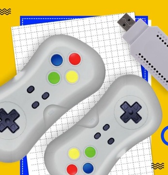 РЕТРО-КЛЮЧ 620 ИГРОВАЯ КОНСОЛЬ С 2 БЕСПРОВОДНЫМИ НАКЛАДКАМИ