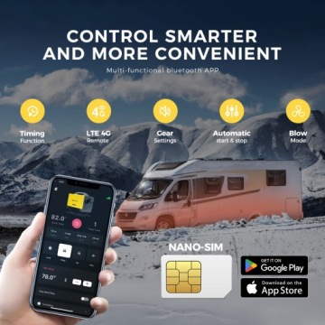 ПАРКОВОЧНЫЙ ОБОГРЕВАТЕЛЬ GSM LTE-4/5G 8KW 12V 230V WEBASTO АВТОМАТИЧЕСКОЕ ВКЛЮЧЕНИЕ/ВЫКЛЮЧЕНИЕ LCD