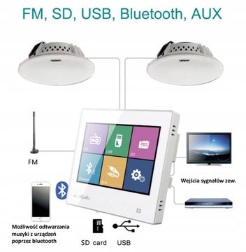 BLUETOOTH ПЕТУХ РАДИО MP3 ВАННАЯ ПОТОЛОЧНАЯ КУХНЯ FM СЕНСОРНЫЙ