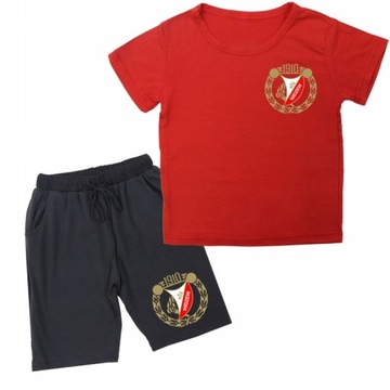 KOMPLET WIDZEW ŁÓDŹ T-SHIRT SPODENKI UNIKAT