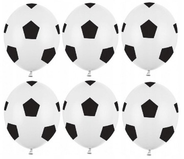 Balony lateksowe PIŁKA NOŻNA sport PIŁKARZ 6 sztuk