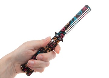 ТРЕНИРОВОЧНЫЙ НОЖ БАБОЧКА ТРЕНИРОВОЧНЫЙ ГРЕБЕНЬ БАБОЧКА