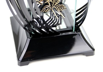 СОВРЕМЕННЫЙ БОЛЬШОЙ ЛЕНТОЧНЫЙ ФОНАРЬ, красивый световой эффект с золотой РОЗОЙ.