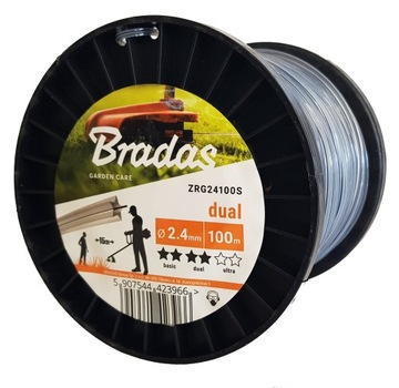 Mocna żyłka Bradas 2,4x100mb z drutem ostra gwiazdka