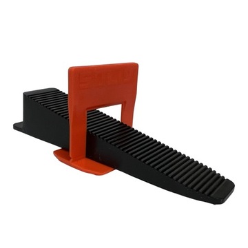 НАБОР СИСТЕМЫ ВЫРАВНИВАНИЯ ПЛИТКИ С ЦЕЛЬНЫМ КЛИНОМ 50 ШТ. ЗАЖИМ 1 мм 1760 ШТ.