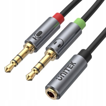 UNITEK adapter rozdzielacz minijack 3,5mm na słuchawki mikrofon mini jack